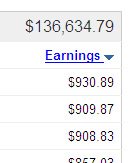 new AdSense earnings