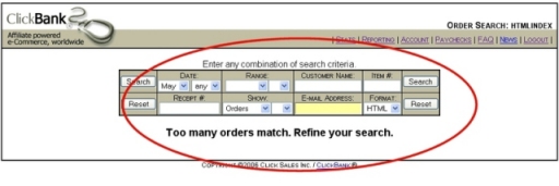 Too many sales for ClickBank to process!